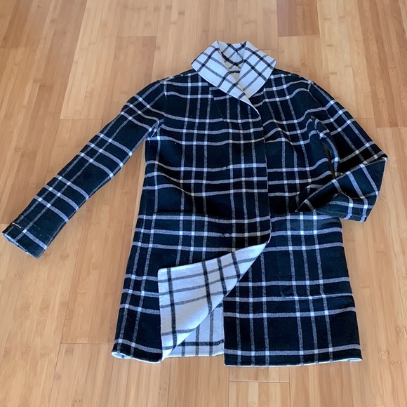🖤Plaid double face wool reversible 2-in-1 coat FIRM - Picture 8 of 16